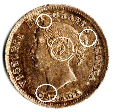 !!---Vintage-1898-Canada-Dime-Is-A-Fake-!!